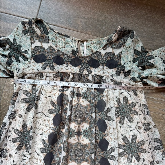 Free People Boho long sleeve babydoll dress size small - Picture 3 of 11